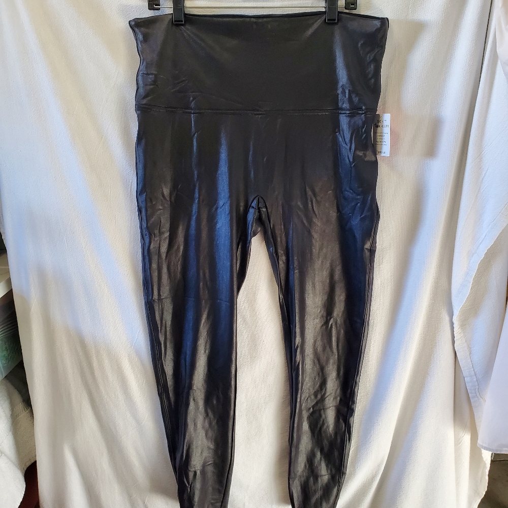 NWT SPANX Faux Leather Leggings 3XL/3TG